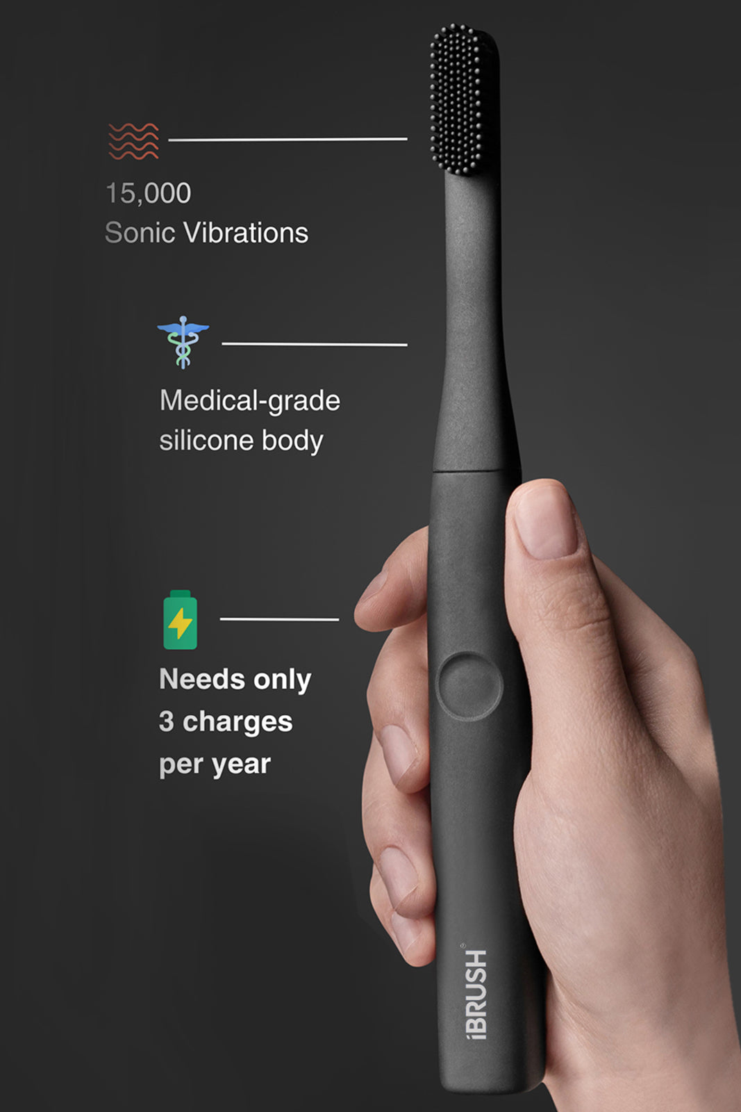 iBrush™ Pro - Black | Electric